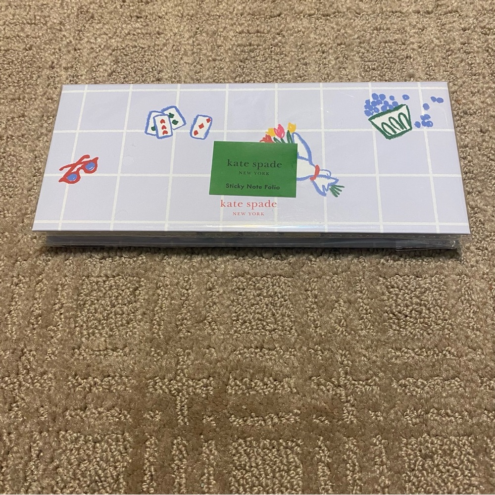 New {Kate Spade NY} Park Picnic Sticky Note Folio Set - Picture 4 of 12